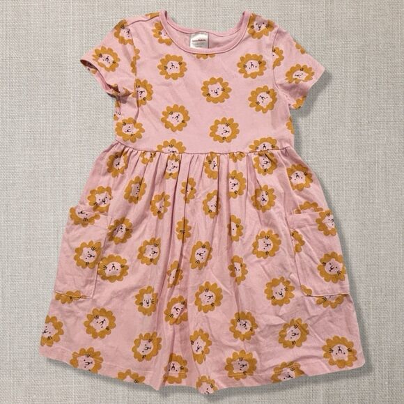 Hanna Andersson Other - Hanna Andersson Frankie Lion Print Pocket Dress Pink Girls Size 5